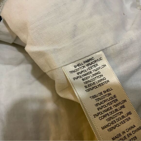 REBECCA TAYLOR Textured Plaid Cotton-Blend Jacket size 10 - Picture 7 of 9